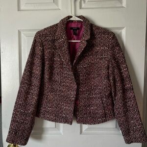 Alfani Women's Tweed Jacket - Black and Pink